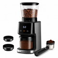WOAO Elektrische Kaffeemühle mit 31 Mahlgraden – Kegelmahlwerk & LCD-Display